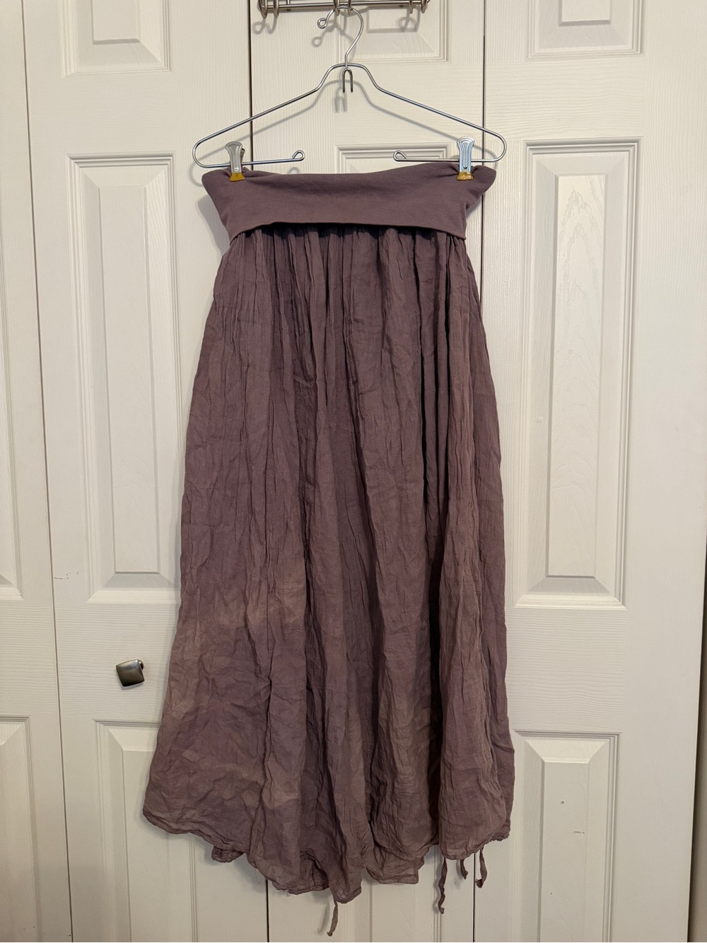 A Little Bit Hippy Wide Leg Palazzo Pants Mauve Washed Boho Skirt jumpsuit